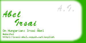 abel irsai business card
