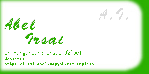 abel irsai business card